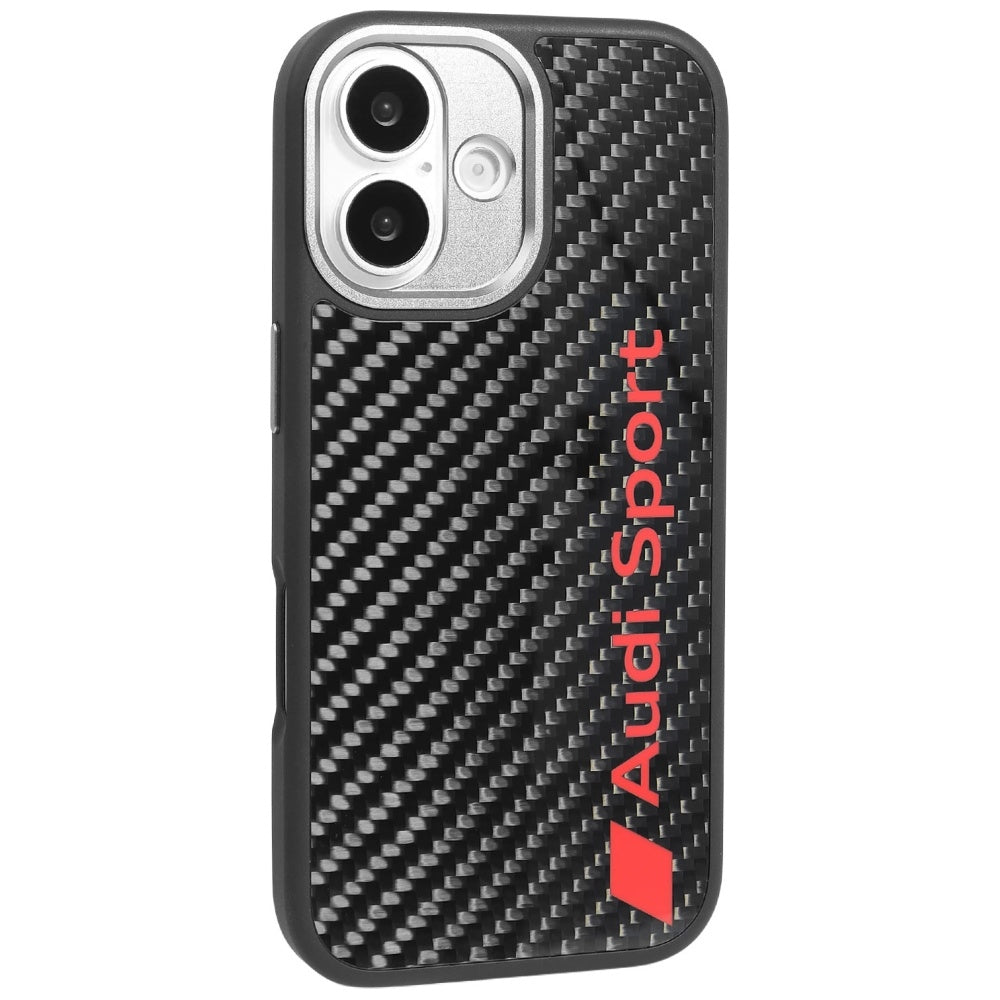 Audi R8 Carbon Fiber MagSafe for iPhone 17 black AUS-TPUPCMIP17-R8/D2-BK