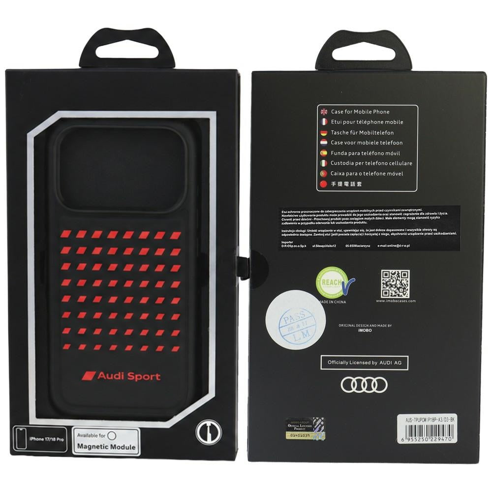 Audi Sport Synthetic Leather MagSafe for iPhone 18 Pro Max / 17 Pro Max black