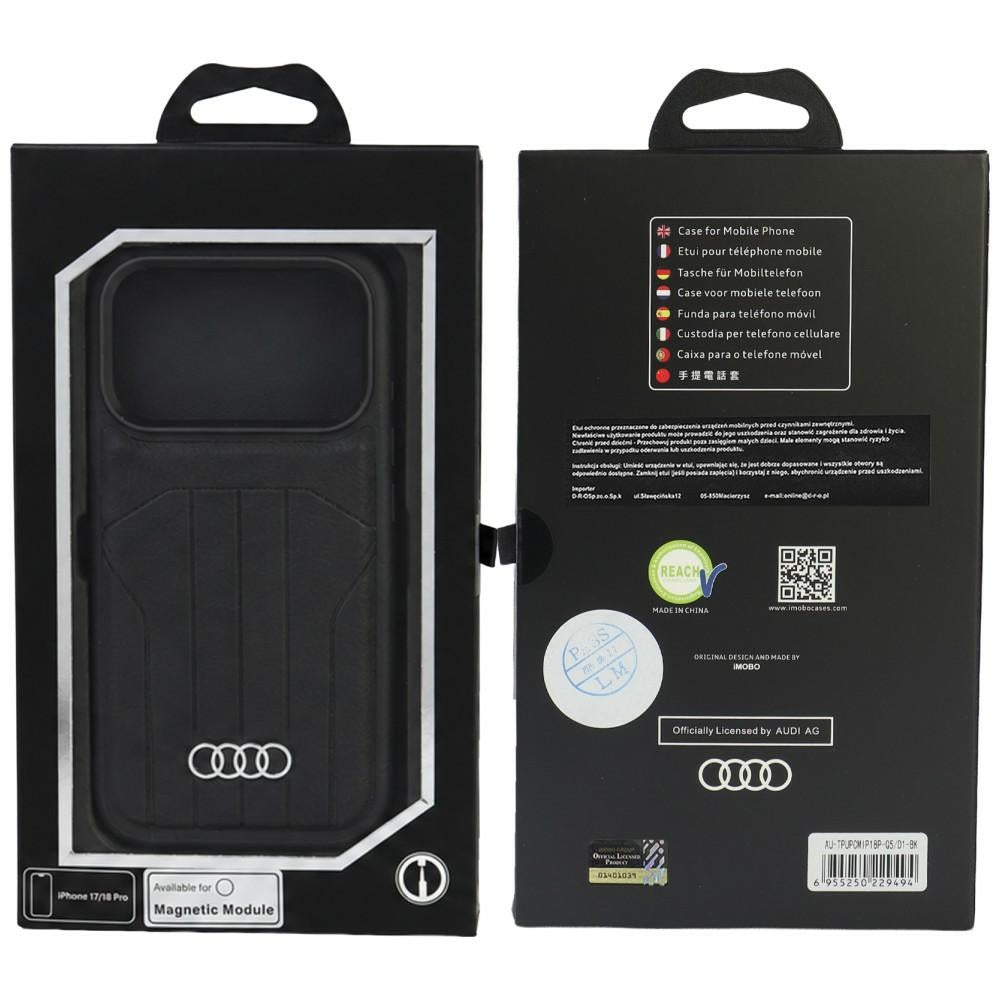 Audi Synthetic Leather Case MagSafe for iPhone 18 Pro Max / 17 Pro Max black