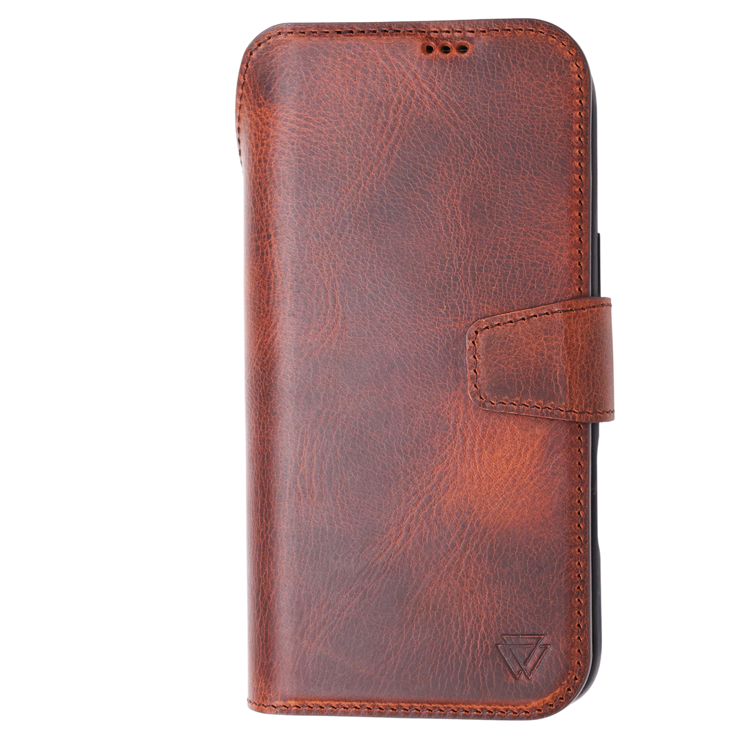 Wachikopa Leather Magic Book Case 2 in 1 for iPhone 17 Pro Brick
