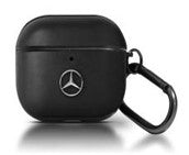 Mercedes MEAP2NCSLBK AirPods Pro 2 Leather Black Hard case Metal Logo & Hook