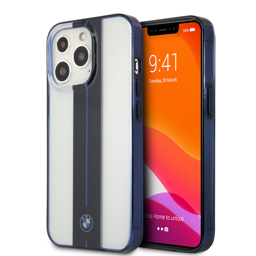 BMW BMHCP13MPCUMRSTNA iPhone 13 Hard case Middle Stripe Transparent