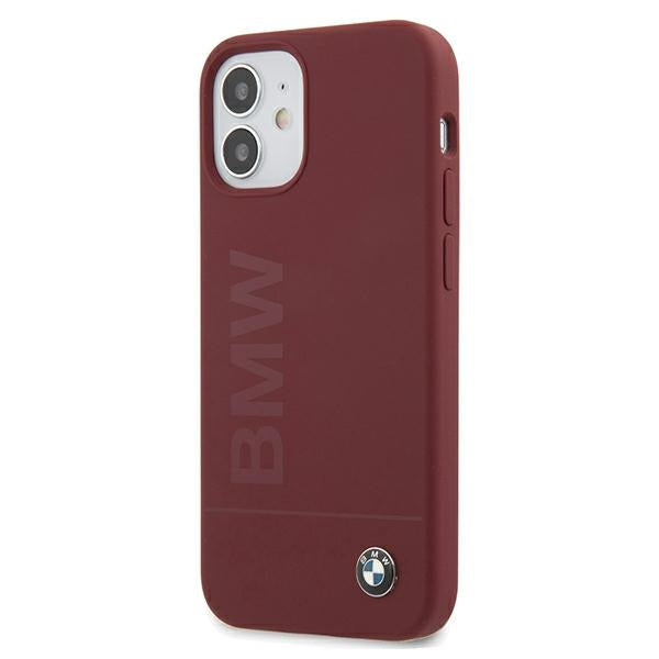 Case for BMW BMHCP12SSLBLRE iPhone 12 mini czerwony/red hardcase Silicone Signature Logo