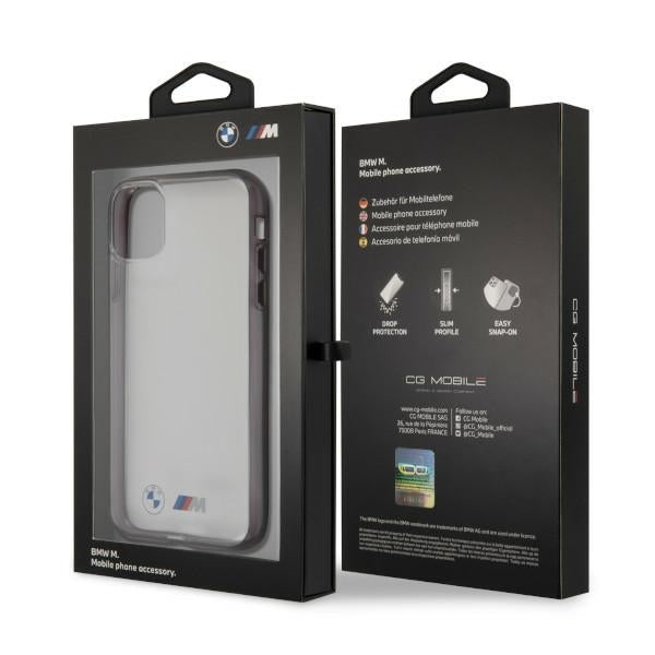 BMW BMHCN61MBTOK iPhone 11 / Xr transparent hardcase Sandblast transparent with black fram