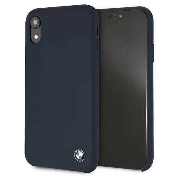 Case for BMW BMHCI61SILNA iPhone Xr navy hardcase Silicone Signature