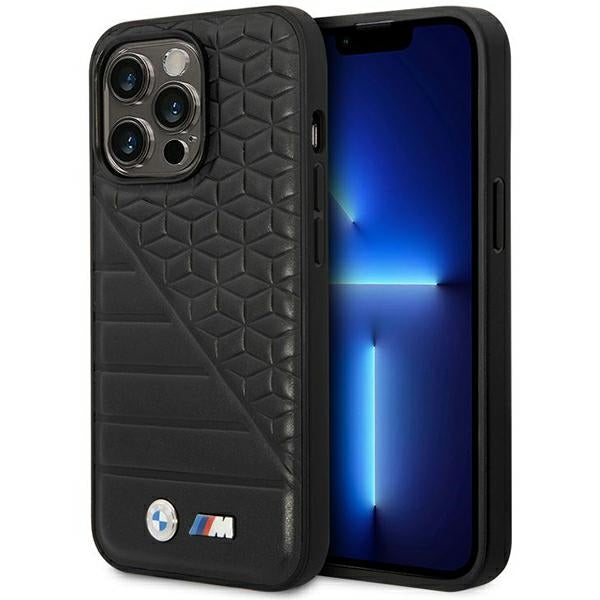 BMW BMHCP14L22PMGK iPhone 14 Pro black Bi Pattern Case