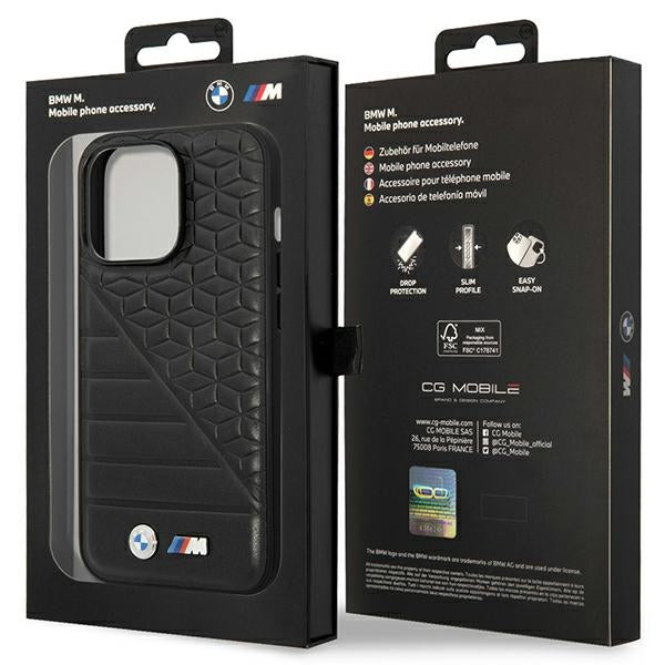 BMW BMHCP14L22PMGK iPhone 14 Pro black Bi Pattern Case