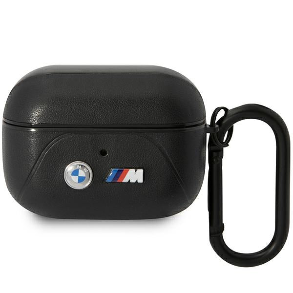 BMW BMAP22PVTK AirPods Pro cover black Leather Curved Line