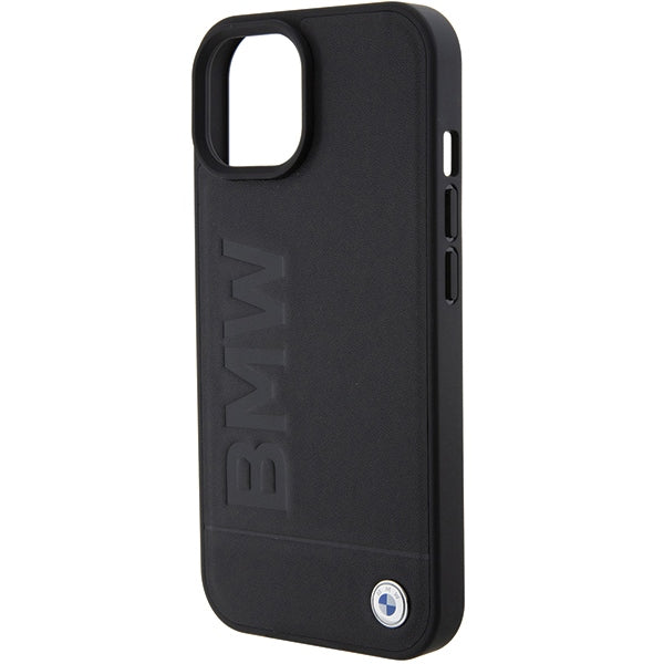 BMW BMHCP15MSLLBK iPhone 15 Plus 6.7 black Leather Hot Stamp