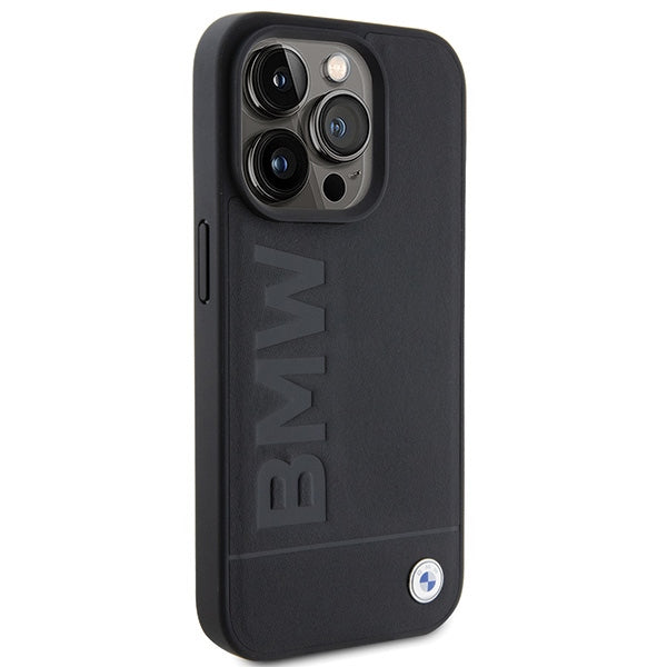 BMW BMHCP15XSLLBK iPhone 15 Pro Max 6.7 black Leather Hot Stamp