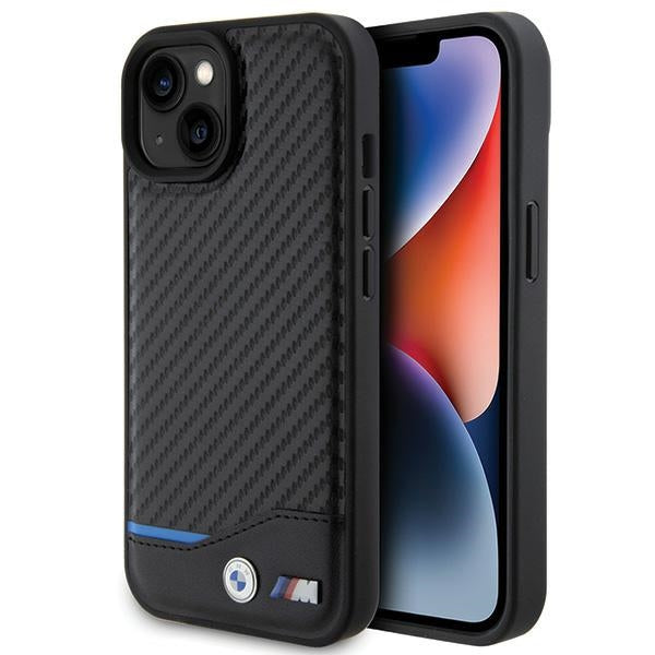 BMW BMHCP15S22NBCK iPhone 15 / iPhone 14 / iPhone 13 black Leather Carbon
