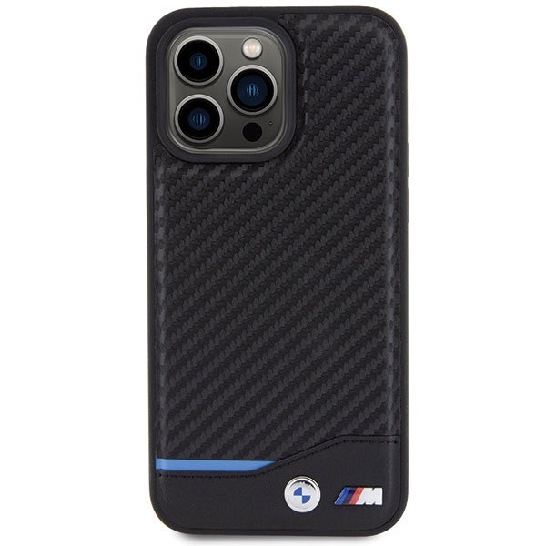 BMW BMHCP15X22NBCK iPhone 15 Pro Max black Leather Carbon