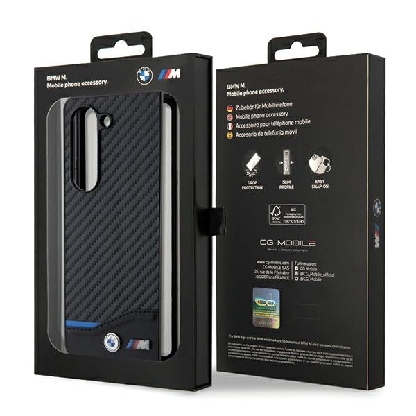 BMW BMHCZFD522NBCK Galaxy Z Fold5 F946 black Leather Carbon