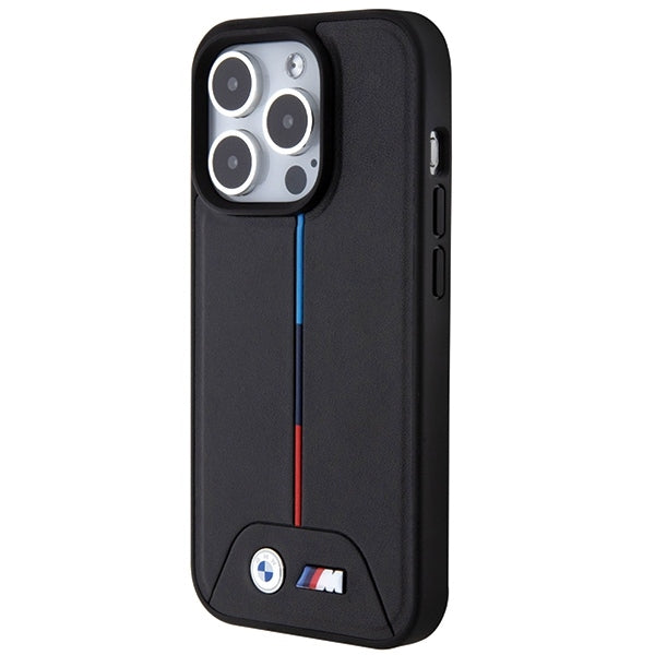BMW BMHMP15L22PVTK iPhone 15 Pro black hardcase Quilted Tricolor MagSafe