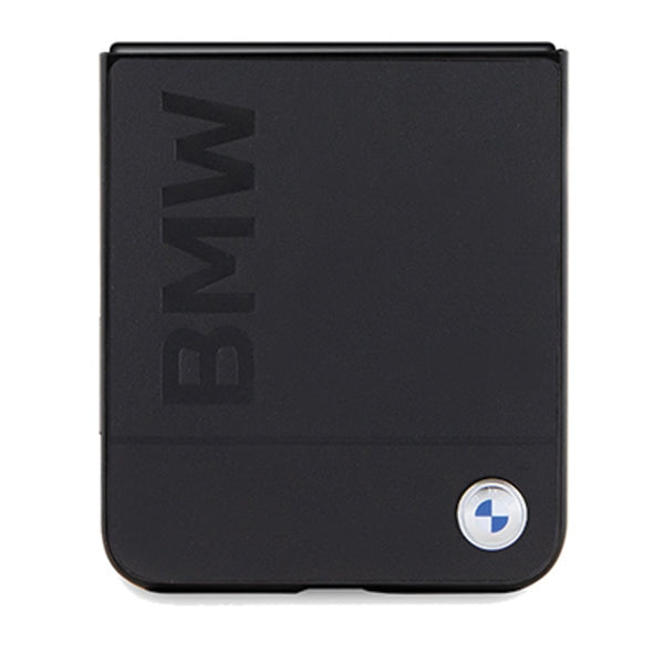 BMW Galaxy Z Flip5 F731 black hardcase Leather Hot Stamp