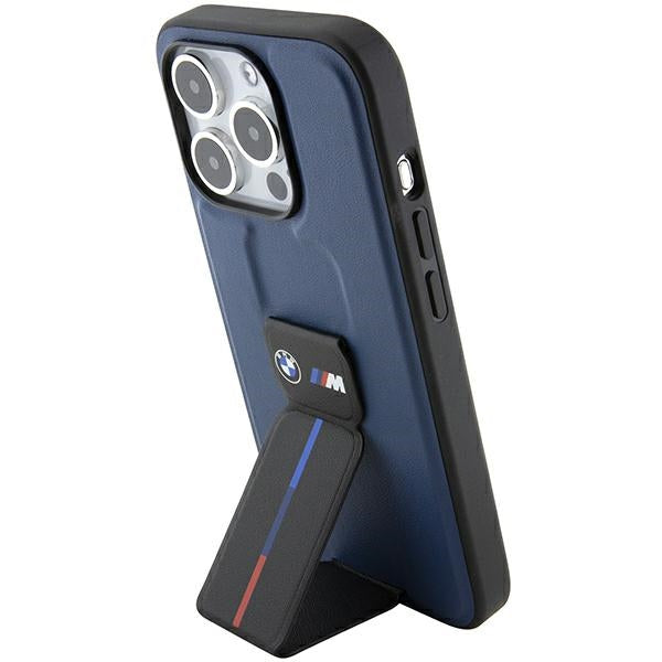 BMW BMHCP15LGSPBIV iPhone 15 Pro navy hardcase M Grip Stand Bicolor
