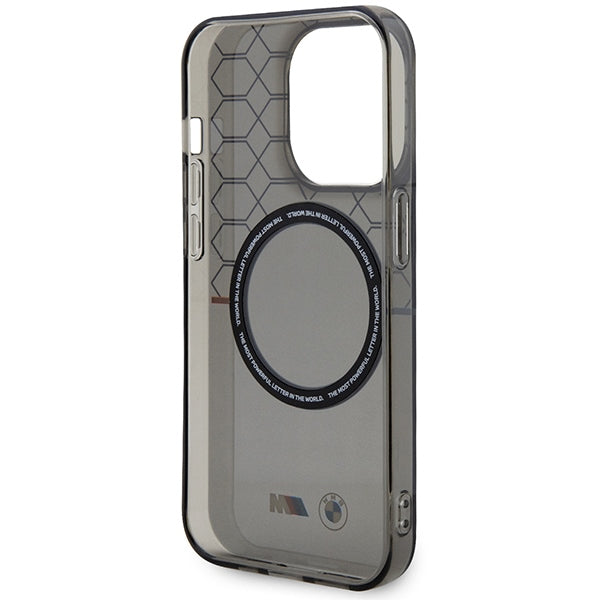 BMW BMHMP15LHGPK iPhone 15 Pro grey hardcase Pattern MagSafe