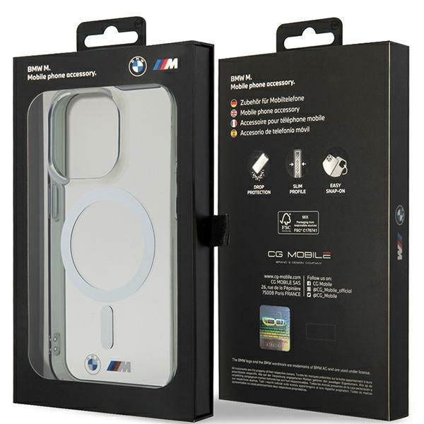 BMW BMHMP15XHCRS iPhone 15 Pro Max transparent hardcase Silver Ring MagSafe