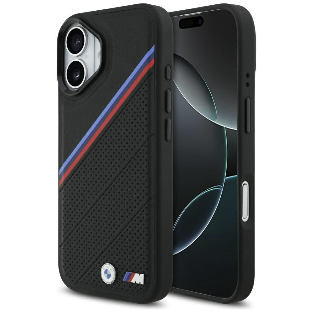 BMW BMHMP17S25PCSPEK M Tricolor Metal Logo MagSafe Case for iPhone 17 black