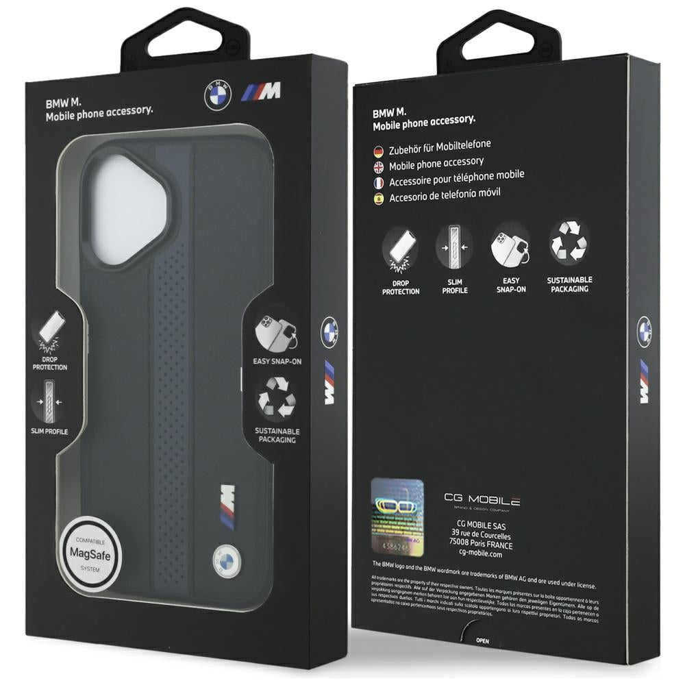 BMW M Perforated Stripe Logo MagSafe Case for iPhone 17 Blue