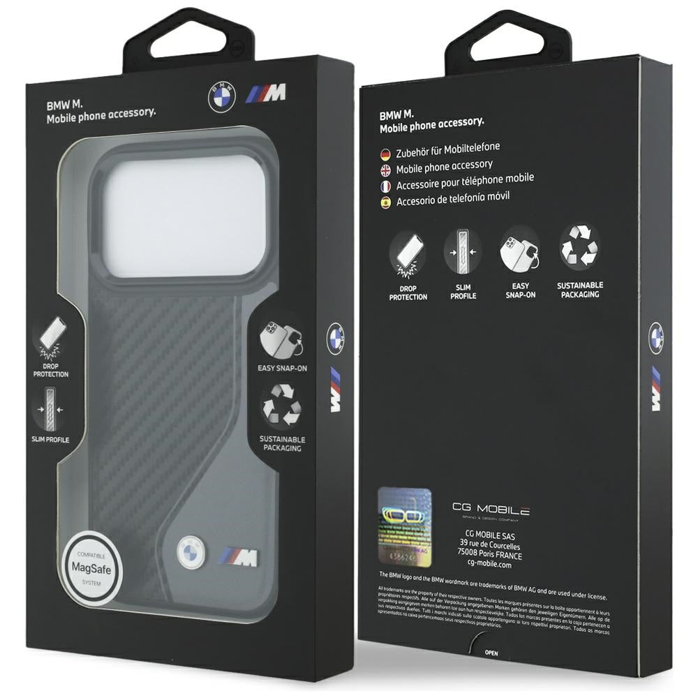 BMW BMHMP17X25PCCSCAK M Carbon Line & Logo MagSafe Case for iPhone 17 Pro Max anthracite