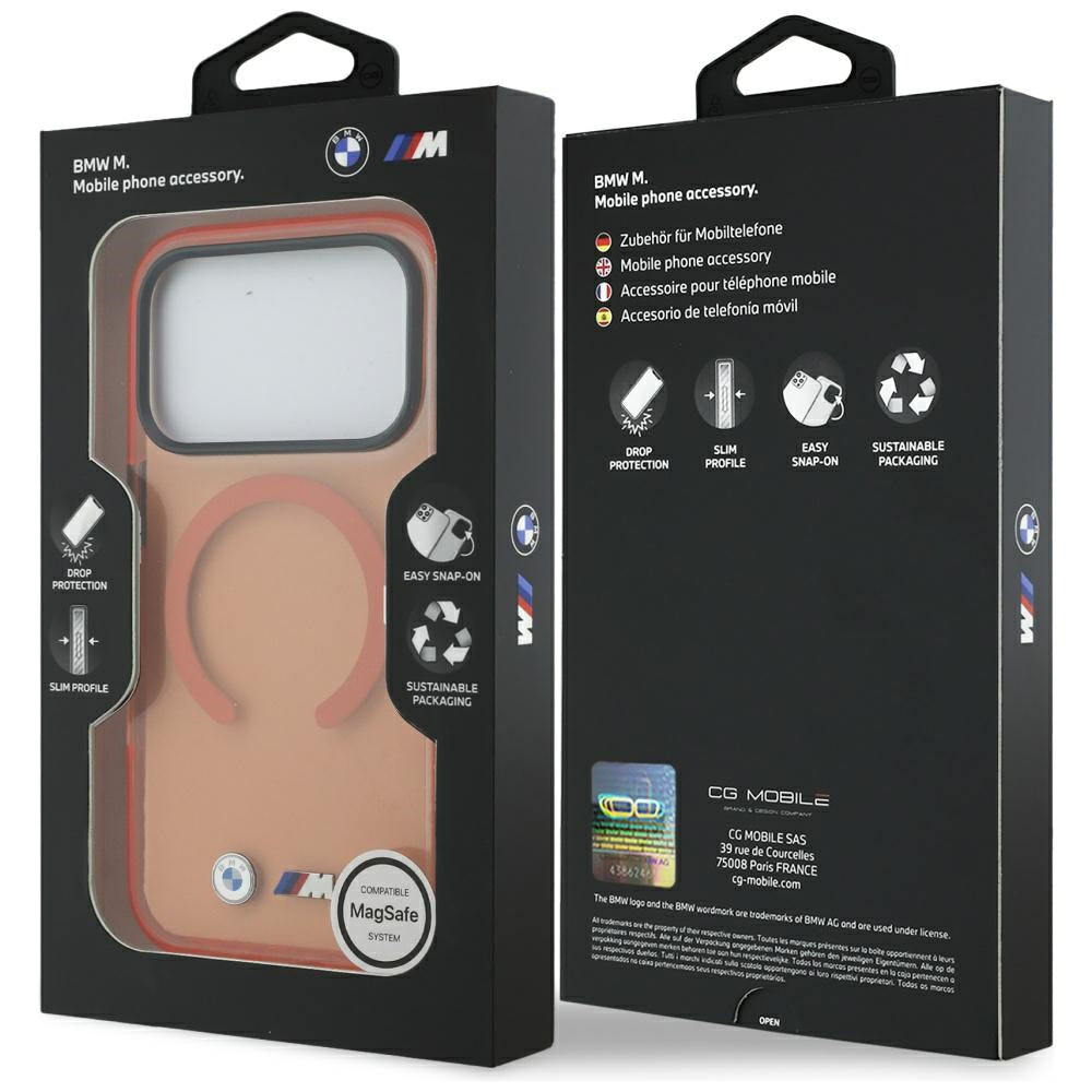 BMW M IML Metal Logos MagSafe for iPhone 17 Pro Orange BMHMP17L25HSMLK2O