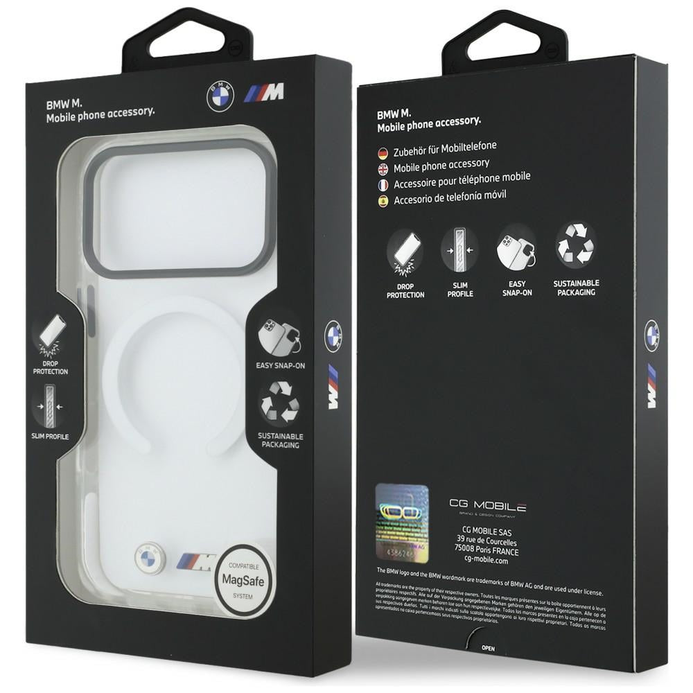 BMW M IML Shockproof Metal Logos MagSafe for iPhone 17 Pro transparent