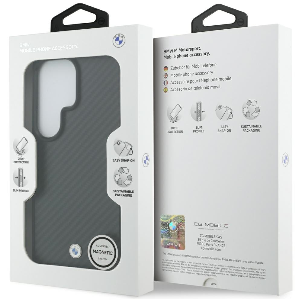 BMW Sign Magnetic Carbon Fiber MagSafe for Samsung Galaxy S26 Ultra black