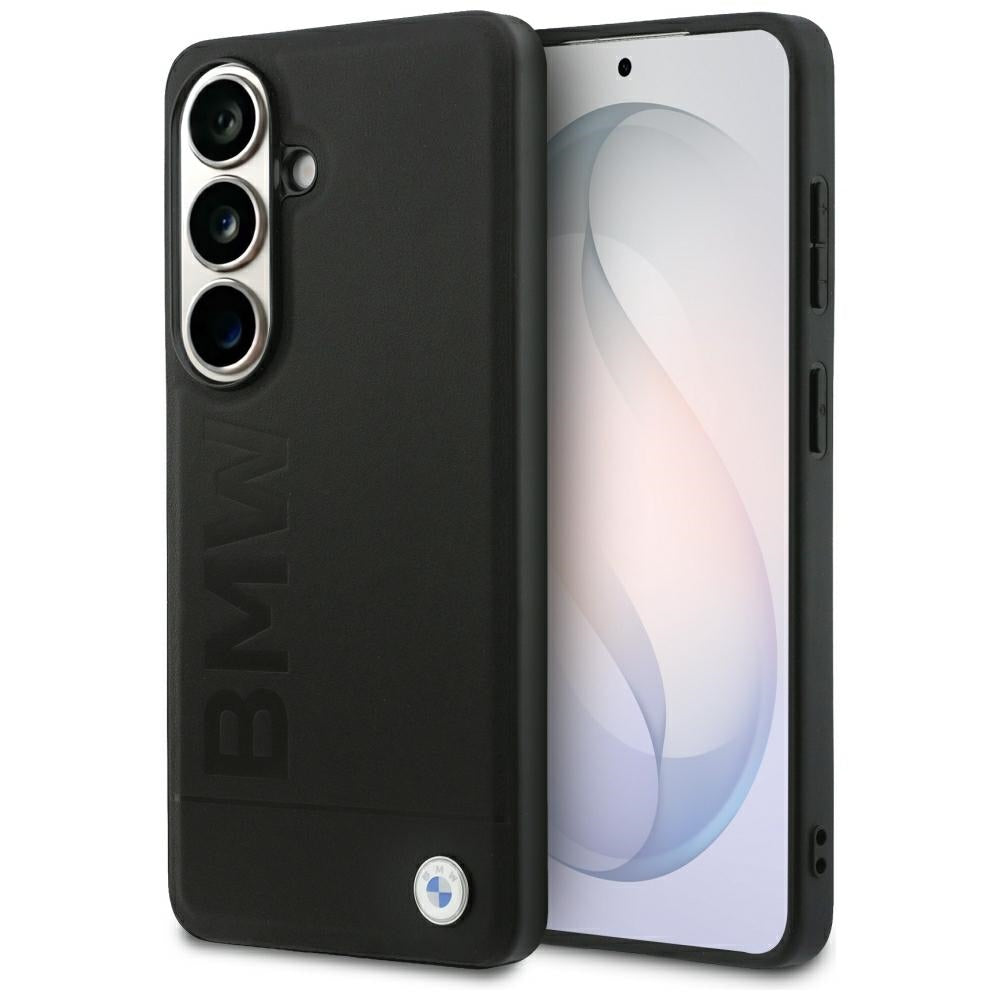 BMW BMHMS26S25SLLBK Leather Hot Stamp MagSafe for Samsung Galaxy S26 black