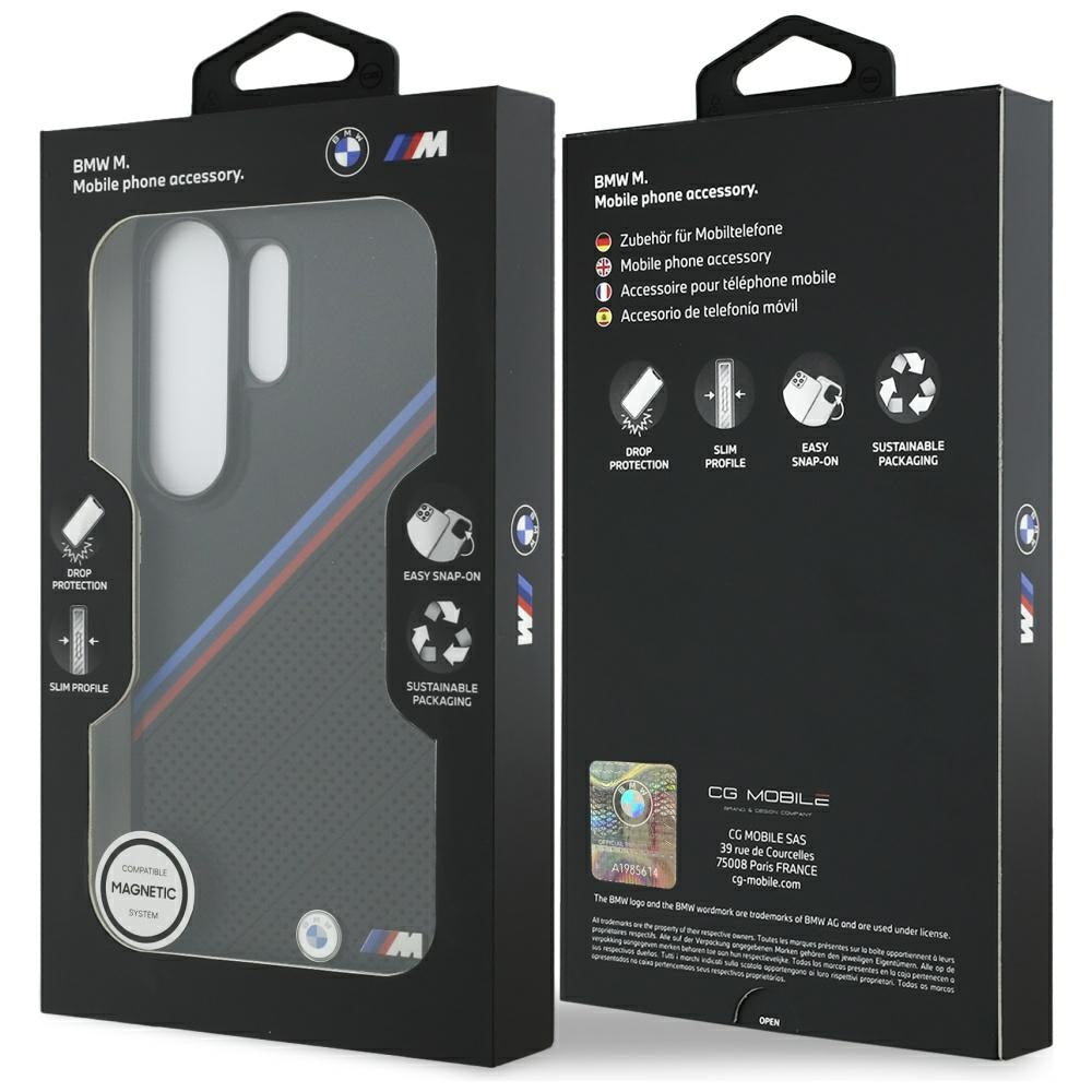 BMW BMHMS26L25PCSPEK Tricolor Metal Logo MagSafe for Samsung Galaxy S26 Ultra black