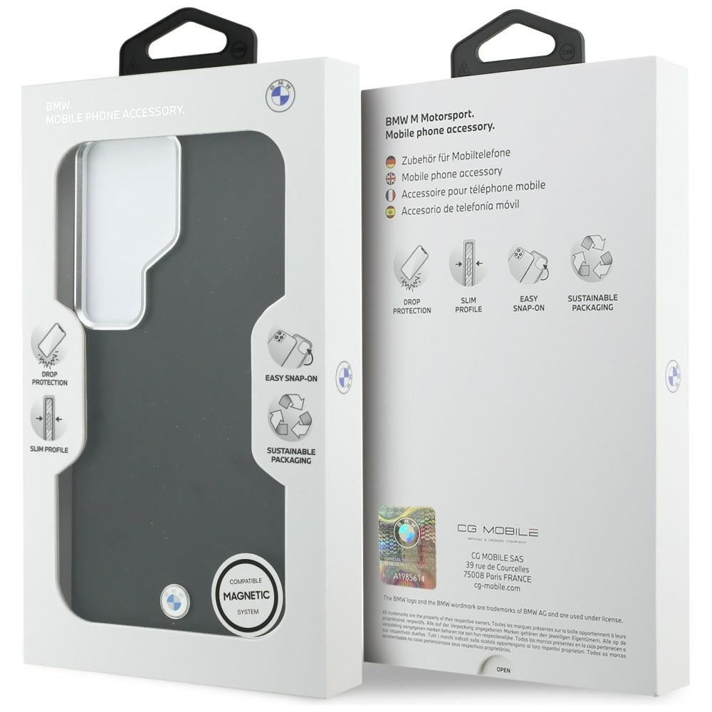 BMW BMHMS26L25PFWKCSK Sign Metal Logo MagSafe Case for Samsung Galaxy S26 Ultra black