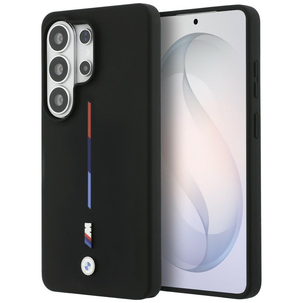 BMW BMHMS26L25SITMIK M Silicone Tricolor Line MagSafe Case for Samsung Galaxy S26 Ultra black