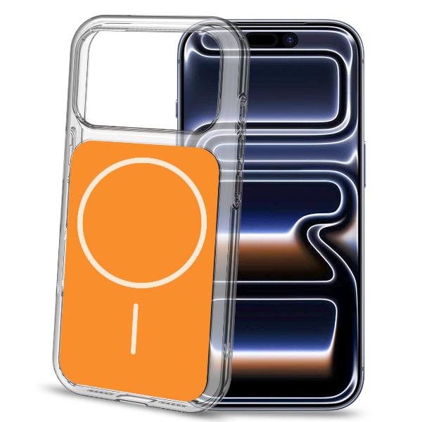 Celly MATCHMAG Slim, protective, color-matching case compatible with MagSafe technology for Apple iPhone 17 Pro Max Orange