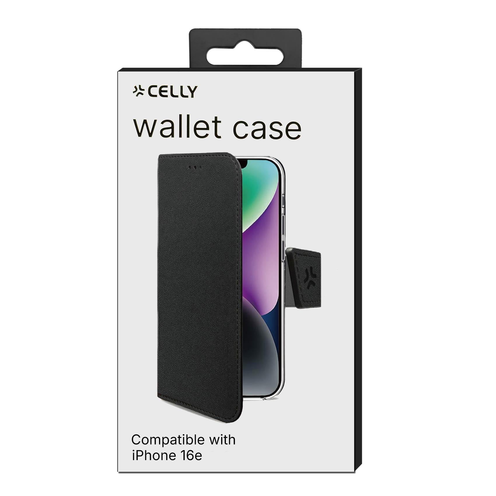 Celly WALLY1123 Case iPhone 16E Black