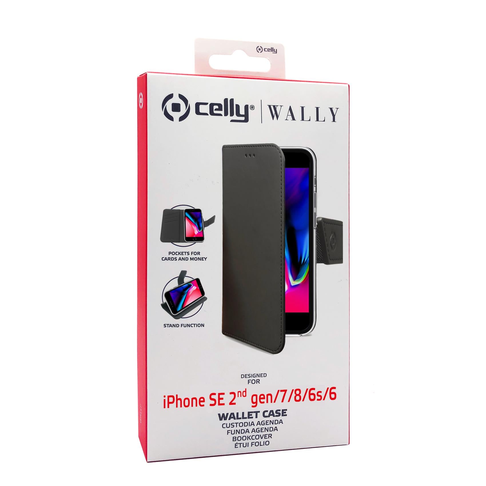 Celly Wally Case iPhone SE 2NDGEN/7/8 Black