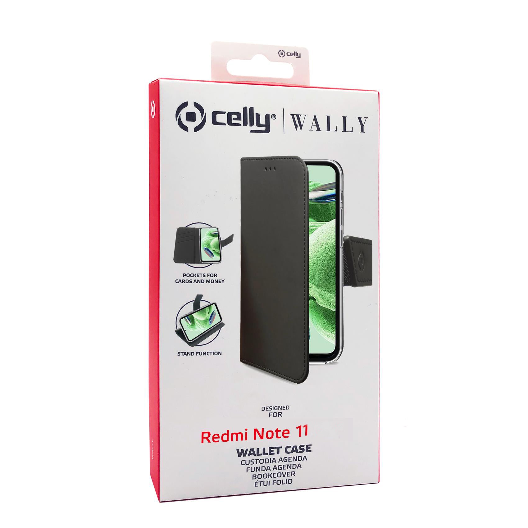 Celly Wally BookCase for Xiaomi Redmi Note 11/ Note 11s Black
