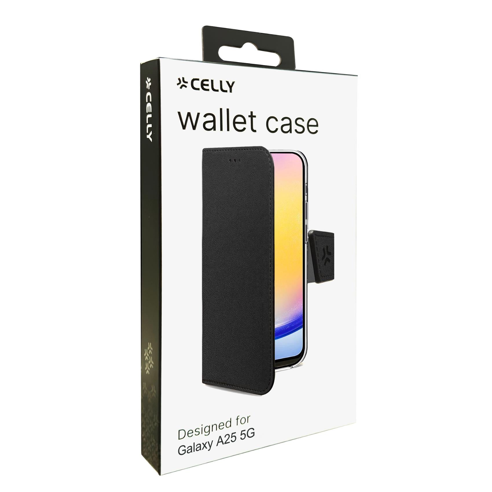 Celly Wally BookCase Samsung Galaxy A25 5G Black