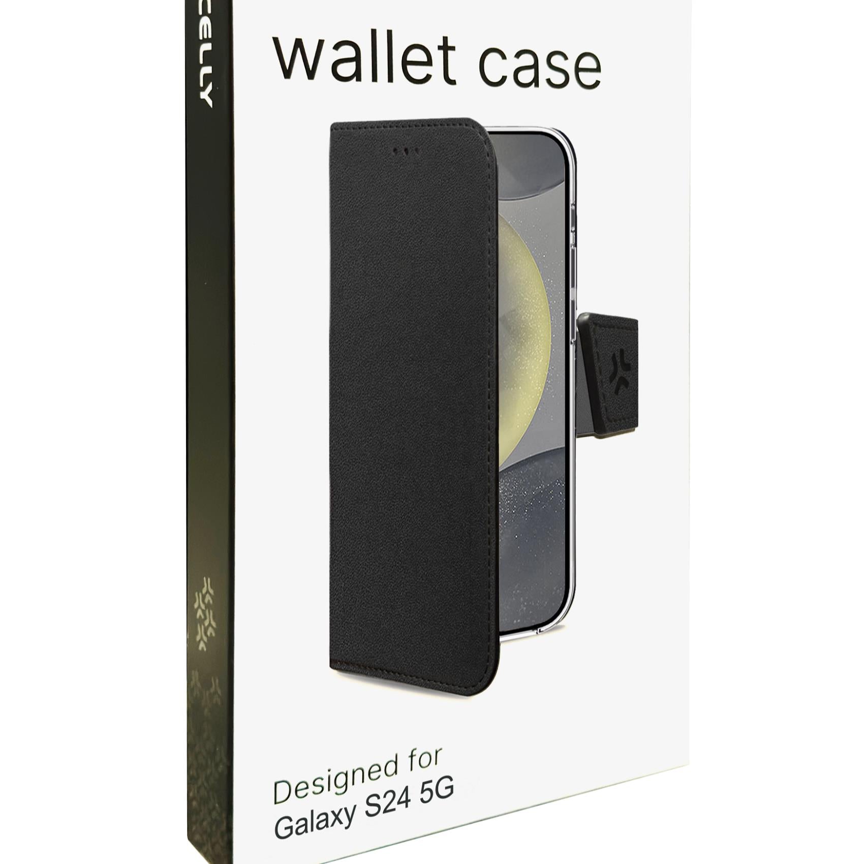 Celly Wally BookCase Samsung Galaxy S24 5G Black