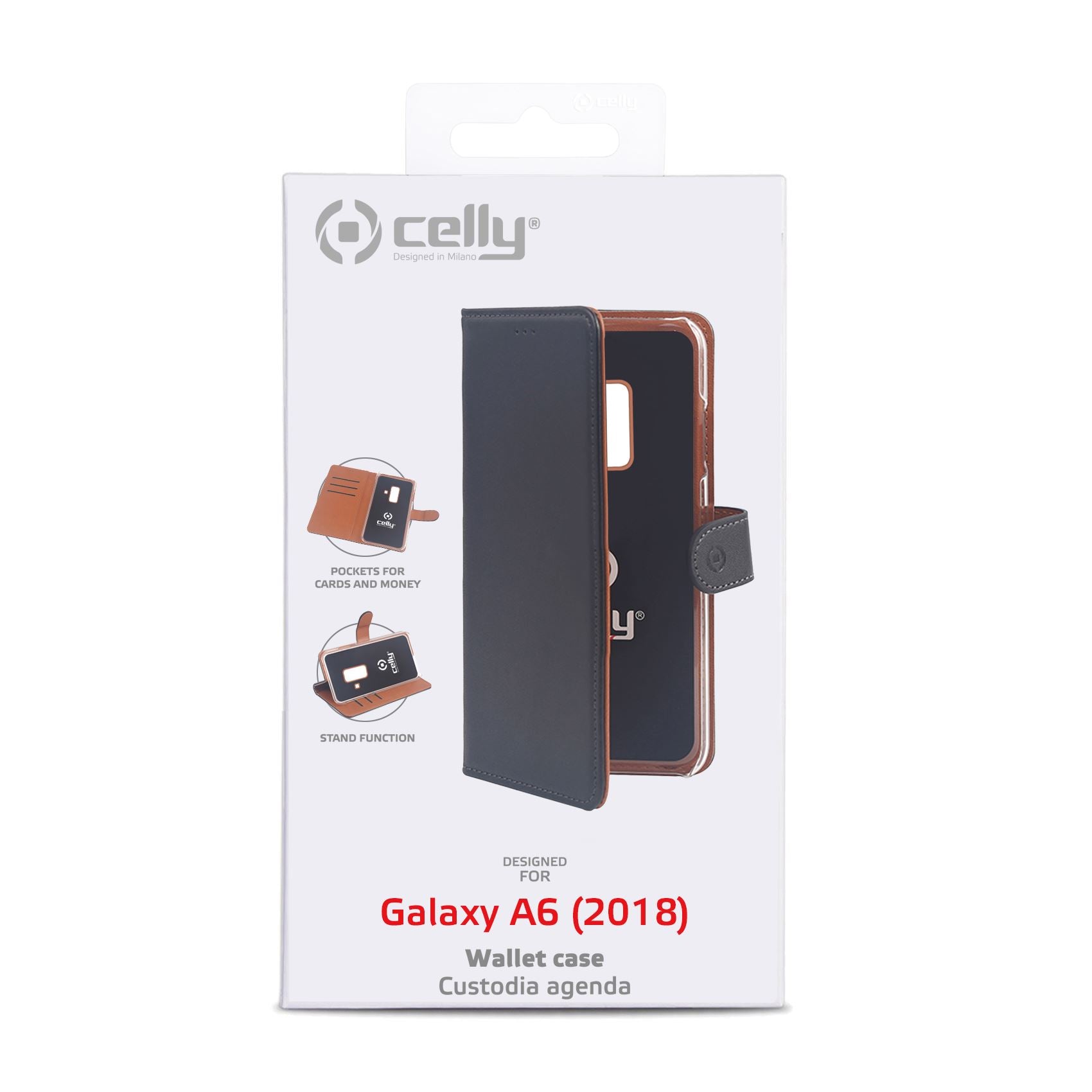 Celly Wally BookCase GALAXY A6 2018