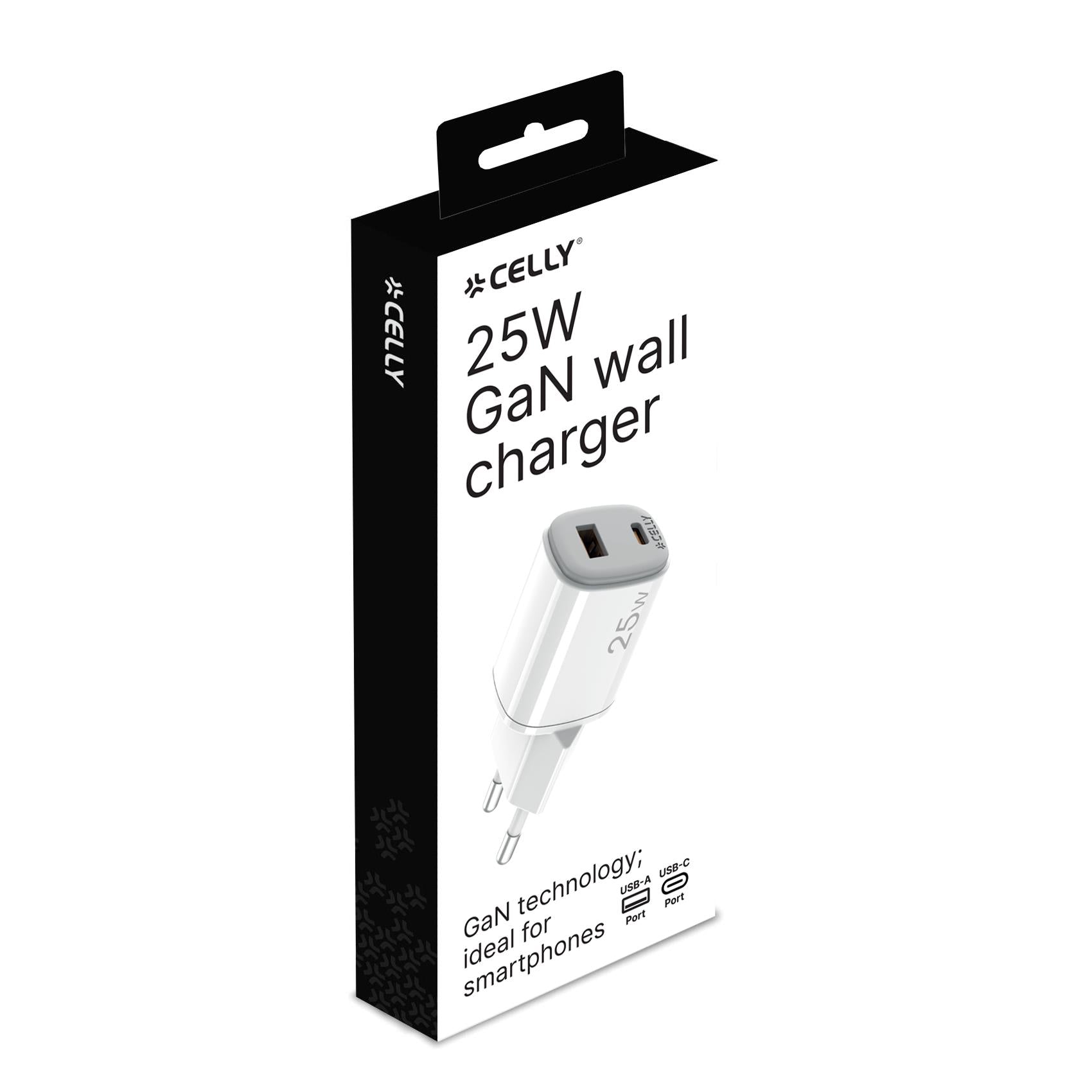 Celly UPTC1USB1USBC25 - 25W GaN Wall Charger