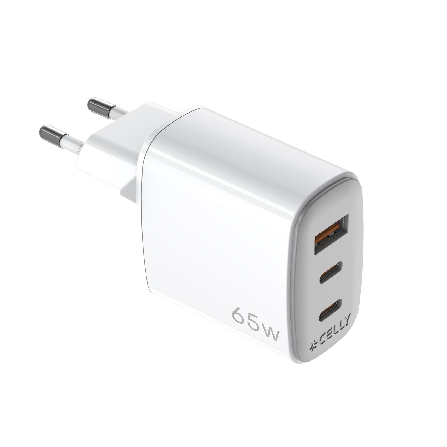 Celly UPTC1USB2USBC65 - 65W GaN Wall Charger