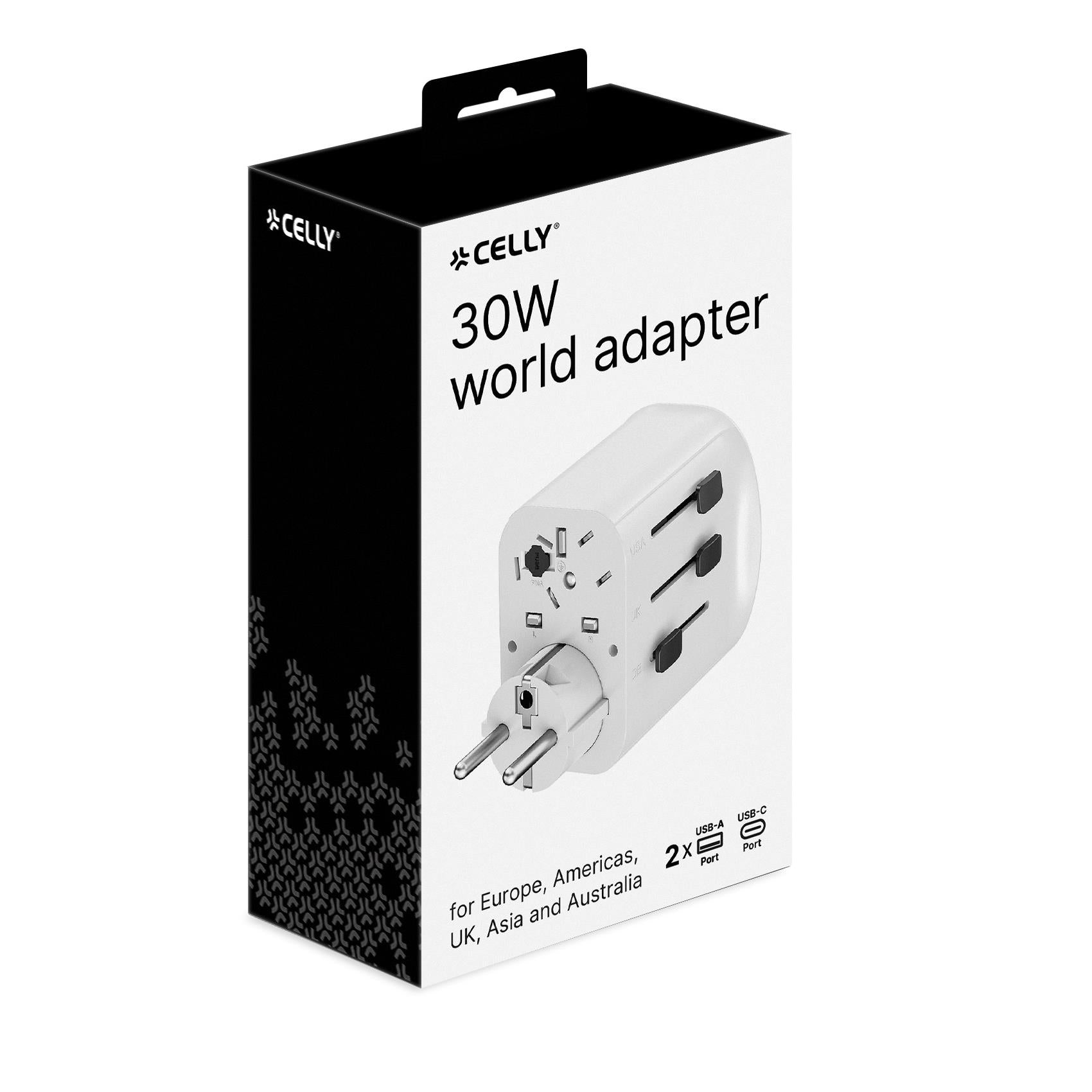 Celly MULTIPLUG30W - 30W Multiplug Travel Charger