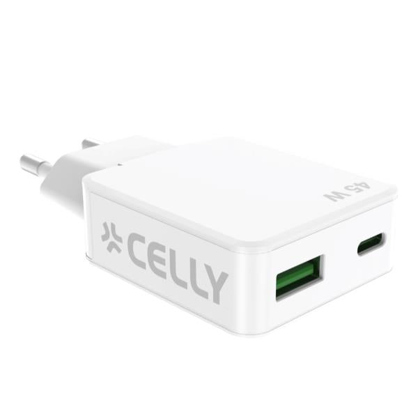 Celly SLIMTC1C1A45W USB-C / USB-A Ultra-compact and powerful charger