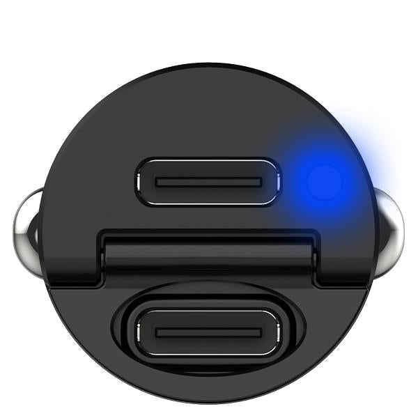 Celly 2USB-C CAR CHARGER 30W BLACK