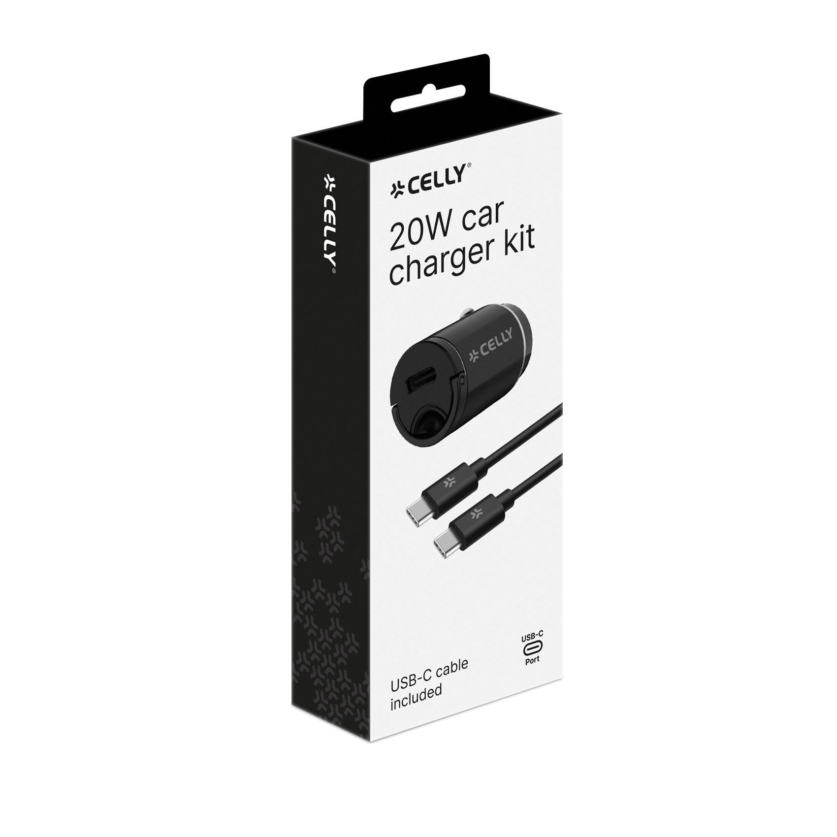 KIT USB-C CAR CHARG+USB-C CABLE 20W