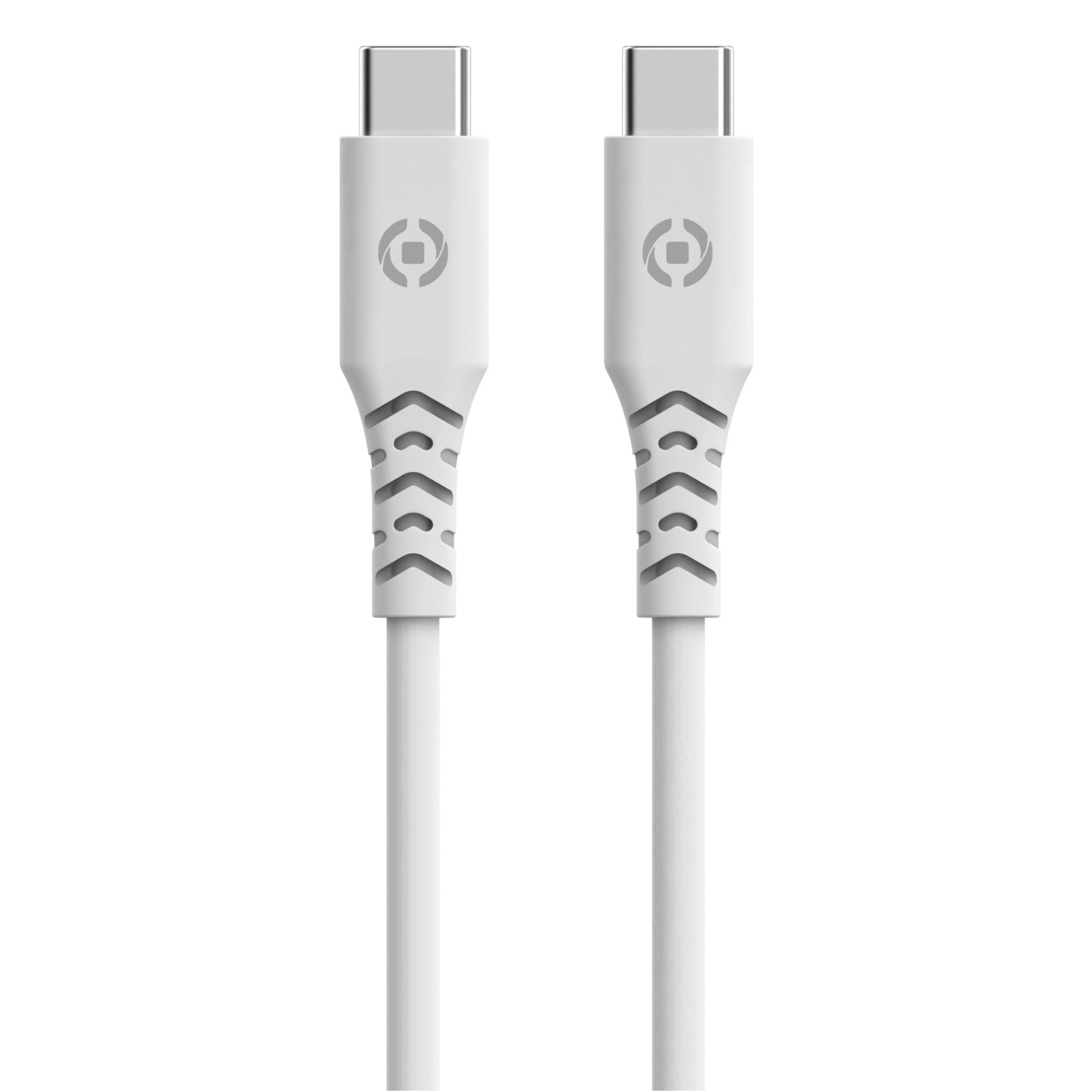 Celly GRSUSBCUSBCWH - USB-C to USB-C cable made with 100% recycled plastic 1,5m