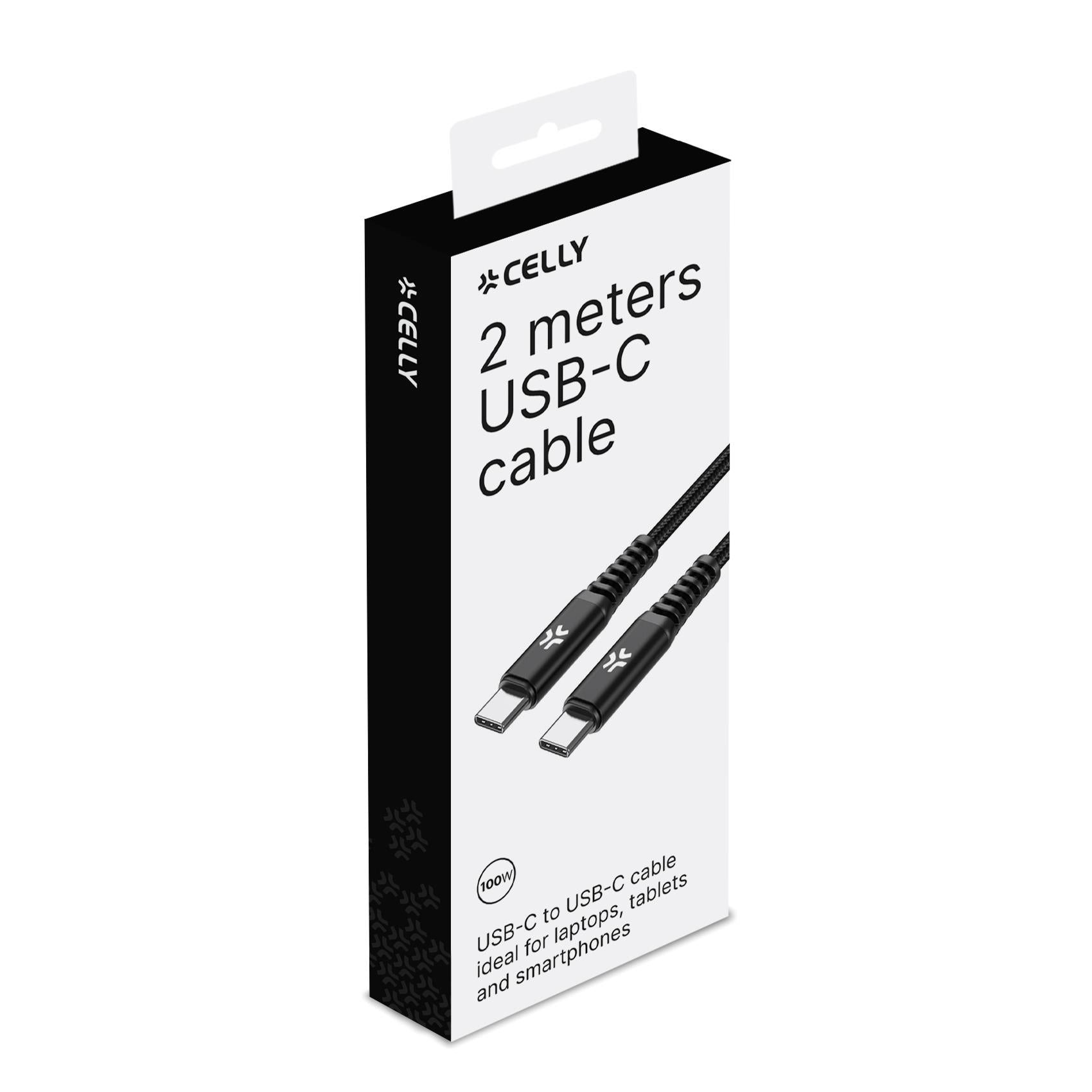 Celly USBCUSBC100W - USB-C to USB-C 2 Meter Cable 100W