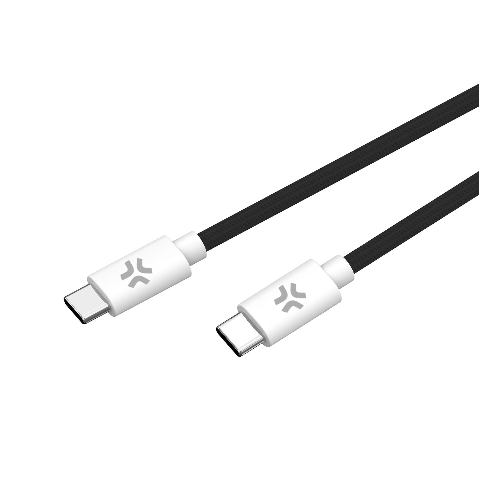 Celly USBCUSBCCOTT - USB-C to USB-C Cotton Braided Cable Black