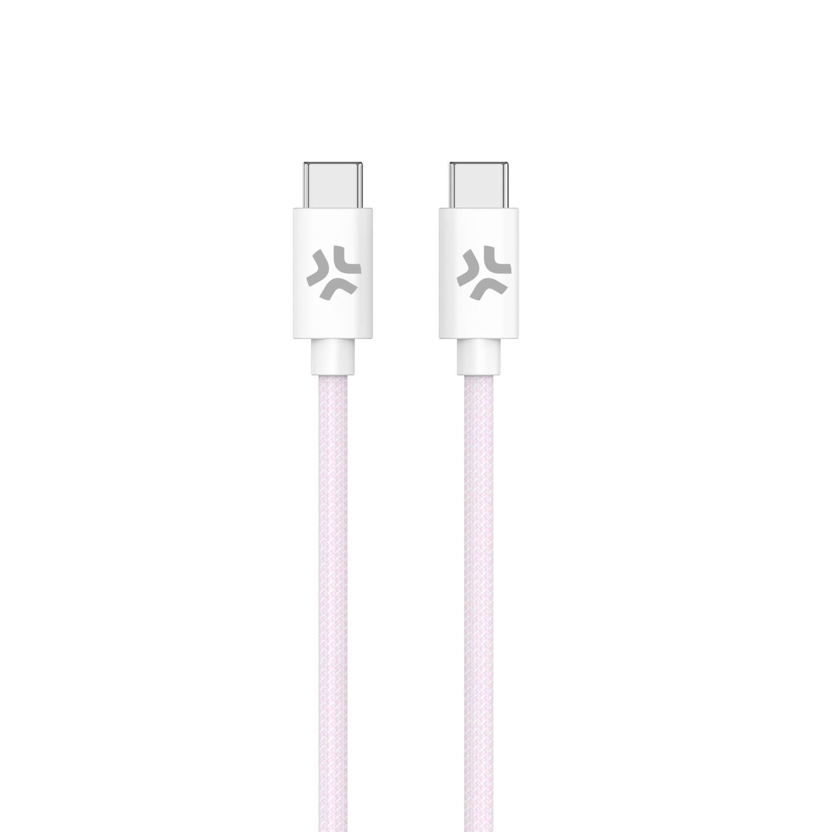 Celly USBCUSBCCOTT - USB-C to USB-C Cotton Braided Cable Pink