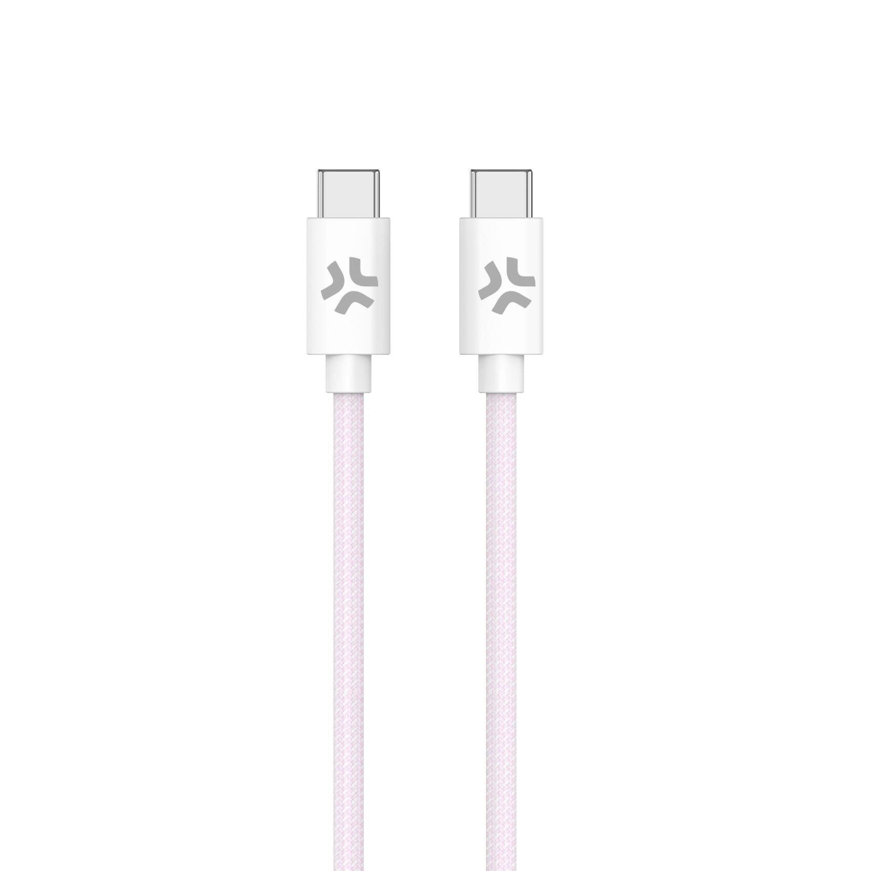 Celly USBCUSBCCOTT - USB-C to USB-C Cotton Braided Cable Pink